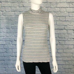Christian Siriano | Striped Turtleneck Tank Top